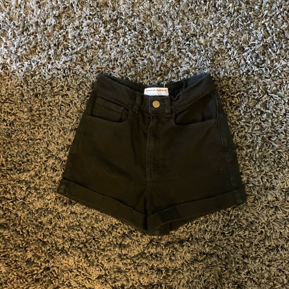 American Apparel Black Jean Shorts